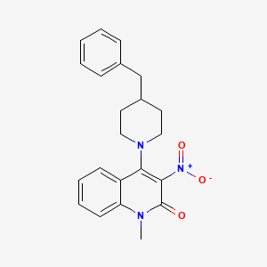 4-(4-benzylpiperidin-1-yl)-1-methyl-3-nitroquinolin-2(1H)-one