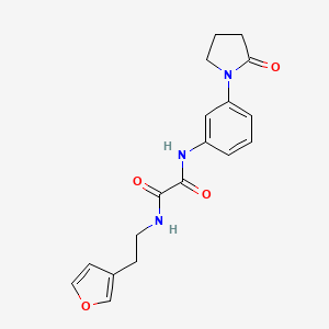N1-(2-(furan-3-yl)ethyl)-N2-(3-(2-oxopyrrolidin-1-yl)phenyl)oxalamide