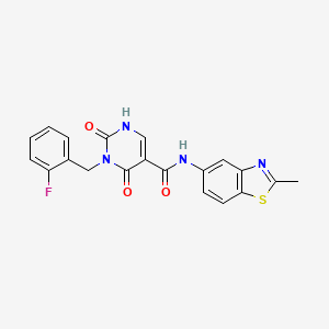 3-(2-fluorobenzyl)-N-(2-methylbenzo[d]thiazol-5-yl)-2,4-dioxo-1,2,3,4-tetrahydropyrimidine-5-carboxamide