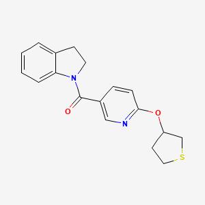 Indolin-1-yl(6-((tetrahydrothiophen-3-yl)oxy)pyridin-3-yl)methanone