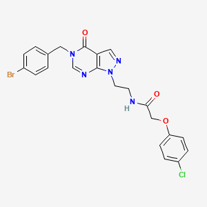 N-(2-(5-(4-bromobenzyl)-4-oxo-4,5-dihydro-1H-pyrazolo[3,4-d]pyrimidin-1-yl)ethyl)-2-(4-chlorophenoxy)acetamide