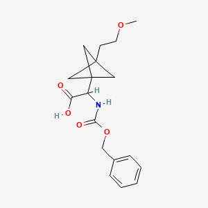 2-[3-(2-Methoxyethyl)-1-bicyclo[1.1.1]pentanyl]-2-(phenylmethoxycarbonylamino)acetic acid