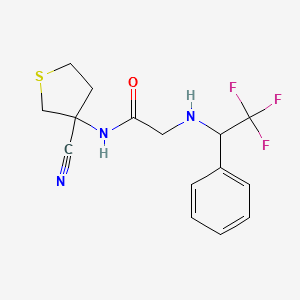 N-(3-cyanothiolan-3-yl)-2-[(2,2,2-trifluoro-1-phenylethyl)amino]acetamide