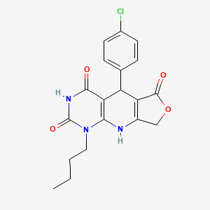 13-Butyl-8-(4-chlorophenyl)-5-oxa-2,11,13-triazatricyclo[7.4.0.0^{3,7}]trideca-1(9),3(7)-diene-6,10,12-trione