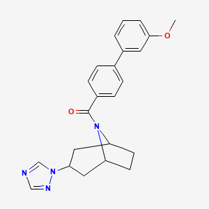 ((1R,5S)-3-(1H-1,2,4-triazol-1-yl)-8-azabicyclo[3.2.1]octan-8-yl)(3'-methoxy-[1,1'-biphenyl]-4-yl)methanone