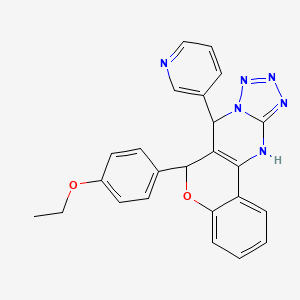 6-(4-ethoxyphenyl)-7-(pyridin-3-yl)-7,12-dihydro-6H-chromeno[4,3-d]tetrazolo[1,5-a]pyrimidine