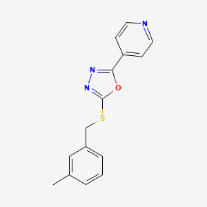2-((3-Methylbenzyl)thio)-5-(pyridin-4-yl)-1,3,4-oxadiazole