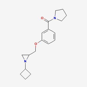 [3-[(1-Cyclobutylaziridin-2-yl)methoxy]phenyl]-pyrrolidin-1-ylmethanone