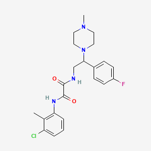 N1-(3-chloro-2-methylphenyl)-N2-(2-(4-fluorophenyl)-2-(4-methylpiperazin-1-yl)ethyl)oxalamide
