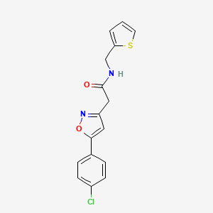 2-(5-(4-chlorophenyl)isoxazol-3-yl)-N-(thiophen-2-ylmethyl)acetamide