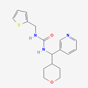 molecular formula C17H21N3O2S B2570285 1-(pyridin-3-yl(tetrahydro-2H-pyran-4-yl)methyl)-3-(thiophen-2-ylmethyl)urea CAS No. 2034259-65-7