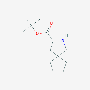 molecular formula C13H23NO2 B2570286 Tert-butyl 2-azaspiro[4.4]nonane-3-carboxylate CAS No. 2287262-54-6