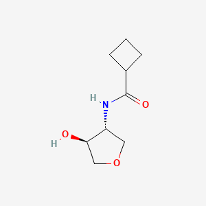 molecular formula C9H15NO3 B2570291 N-[(3R,4S)-4-Hydroxyoxolan-3-yl]cyclobutanecarboxamide CAS No. 1932319-54-4