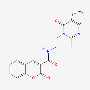 N-(2-(2-methyl-4-oxothieno[2,3-d]pyrimidin-3(4H)-yl)ethyl)-2-oxo-2H-chromene-3-carboxamide
