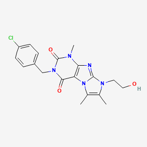 3-(4-chlorobenzyl)-8-(2-hydroxyethyl)-1,6,7-trimethyl-1H-imidazo[2,1-f]purine-2,4(3H,8H)-dione