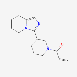 molecular formula C15H21N3O B2570328 1-(3-{5H,6H,7H,8H-imidazo[1,5-a]pyridin-3-yl}piperidin-1-yl)prop-2-en-1-one CAS No. 2094504-10-4