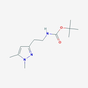 molecular formula C12H21N3O2 B2570329 tert-butyl (2-(1,5-dimethyl-1H-pyrazol-3-yl)ethyl)carbamate CAS No. 2034453-86-4