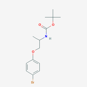molecular formula C14H20BrNO3 B2570330 tert-Butyl N-[1-(4-bromophenoxy)propan-2-yl]carbamate CAS No. 2237237-81-7
