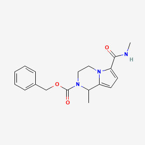 benzyl 1-methyl-6-(methylcarbamoyl)-1H,2H,3H,4H-pyrrolo[1,2-a]pyrazine-2-carboxylate