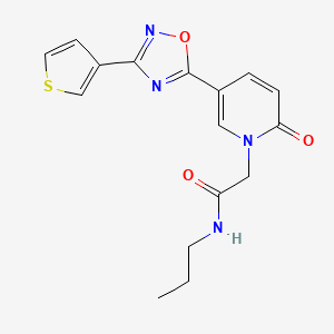 2-[2-oxo-5-[3-(3-thienyl)-1,2,4-oxadiazol-5-yl]pyridin-1(2H)-yl]-N-propylacetamide