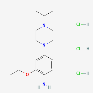 2-Ethoxy-4-[4-(propan-2-yl)piperazin-1-yl]aniline trihydrochloride