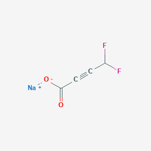 molecular formula C4HF2NaO2 B2570353 Sodium 4,4-difluorobut-2-ynoate CAS No. 2453323-39-0