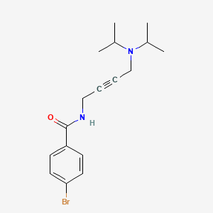 molecular formula C17H23BrN2O B2570362 4-bromo-N-(4-(diisopropylamino)but-2-yn-1-yl)benzamide CAS No. 1421584-68-0