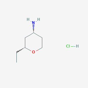 (2R,4R)-2-Ethyloxan-4-amine;hydrochloride