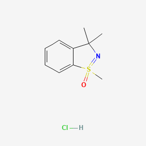 1,3,3-Trimethyl-1,2-benzothiazole 1-oxide;hydrochloride