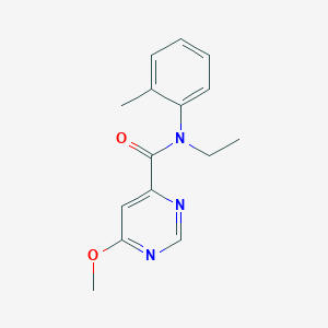 molecular formula C15H17N3O2 B2570365 N-乙基-6-甲氧基-N-(邻甲苯基)嘧啶-4-甲酰胺 CAS No. 2034226-89-4