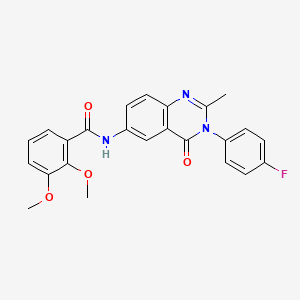 B2570369 N-(3-(4-fluorophenyl)-2-methyl-4-oxo-3,4-dihydroquinazolin-6-yl)-2,3-dimethoxybenzamide CAS No. 1105207-53-1