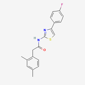 molecular formula C19H17FN2OS B2570372 2-(2,4-dimethylphenyl)-N-(4-(4-fluorophenyl)thiazol-2-yl)acetamide CAS No. 922822-78-4