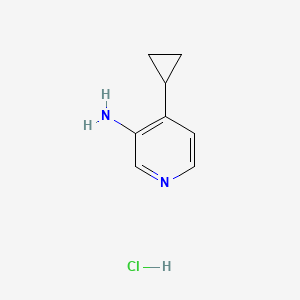 molecular formula C8H11ClN2 B2570382 4-Cyclopropylpyridin-3-amine hydrochloride CAS No. 1383851-95-3