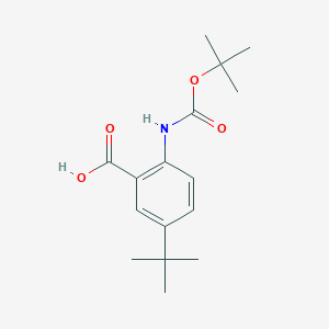 molecular formula C16H23NO4 B2570383 2-tert-Butoxycarbonylamino-5-tert-butyl-benzoic acid CAS No. 848126-51-2