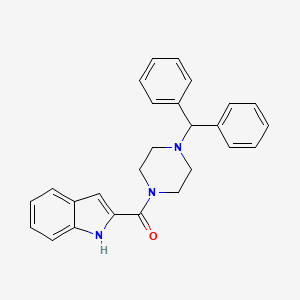 molecular formula C26H25N3O B2570384 (4-benzhydrylpiperazin-1-yl)-(1H-indol-2-yl)methanone CAS No. 920656-32-2