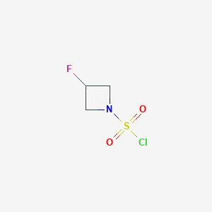 molecular formula C3H5ClFNO2S B2570385 3-氟氮杂环丁烷-1-磺酰氯 CAS No. 1411940-38-9