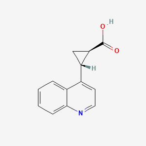 molecular formula C13H11NO2 B2570403 (1R,2R)-2-Quinolin-4-ylcyclopropane-1-carboxylic acid CAS No. 2227897-53-0