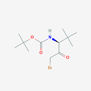 molecular formula C12H22BrNO3 B2570406 Tert-butyl N-[(3S)-1-bromo-4,4-dimethyl-2-oxopentan-3-yl]carbamate CAS No. 2402789-38-0