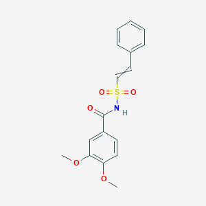 molecular formula C17H17NO5S B2570451 3,4-dimethoxy-N-(2-phenylethenesulfonyl)benzamide CAS No. 1428120-18-6
