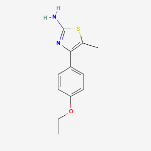 molecular formula C12H14N2OS B2570452 4-(4-乙氧基-苯基)-5-甲基噻唑-2-胺 CAS No. 443922-53-0