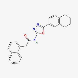 molecular formula C24H21N3O2 B2570457 2-(naphthalen-1-yl)-N-(5-(5,6,7,8-tetrahydronaphthalen-2-yl)-1,3,4-oxadiazol-2-yl)acetamide CAS No. 887887-78-7