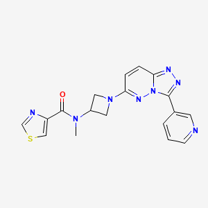 B2570461 N-Methyl-N-[1-(3-pyridin-3-yl-[1,2,4]triazolo[4,3-b]pyridazin-6-yl)azetidin-3-yl]-1,3-thiazole-4-carboxamide CAS No. 2380184-69-8