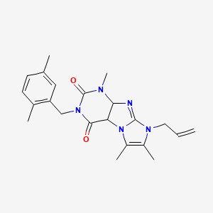 3-[(2,5-dimethylphenyl)methyl]-1,6,7-trimethyl-8-(prop-2-en-1-yl)-1H,2H,3H,4H,8H-imidazo[1,2-g]purine-2,4-dione