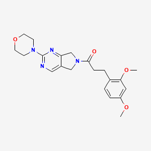 3-(2,4-dimethoxyphenyl)-1-(2-morpholino-5H-pyrrolo[3,4-d]pyrimidin-6(7H)-yl)propan-1-one