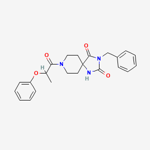 3-Benzyl-8-(2-phenoxypropanoyl)-1,3,8-triazaspiro[4.5]decane-2,4-dione