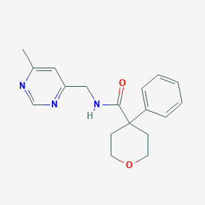 molecular formula C18H21N3O2 B2570485 N-[(6-methylpyrimidin-4-yl)methyl]-4-phenyloxane-4-carboxamide CAS No. 2195938-57-7