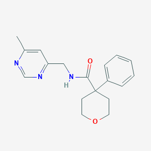 N-((6-methylpyrimidin-4-yl)methyl)-4-phenyltetrahydro-2H-pyran-4-carboxamide