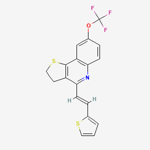 4-[(E)-2-(2-thienyl)ethenyl]-8-(trifluoromethoxy)-2,3-dihydrothieno[3,2-c]quinoline