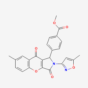 Methyl 4-(7-methyl-2-(5-methylisoxazol-3-yl)-3,9-dioxo-1,2,3,9-tetrahydrochromeno[2,3-c]pyrrol-1-yl)benzoate