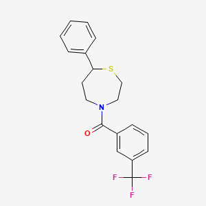 (7-Phenyl-1,4-thiazepan-4-yl)(3-(trifluoromethyl)phenyl)methanone